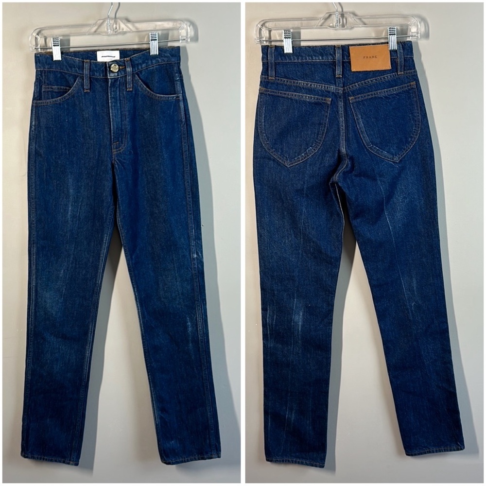 Nwot Frame Le Italien True Straight Vintage Blue Jeans Size 23